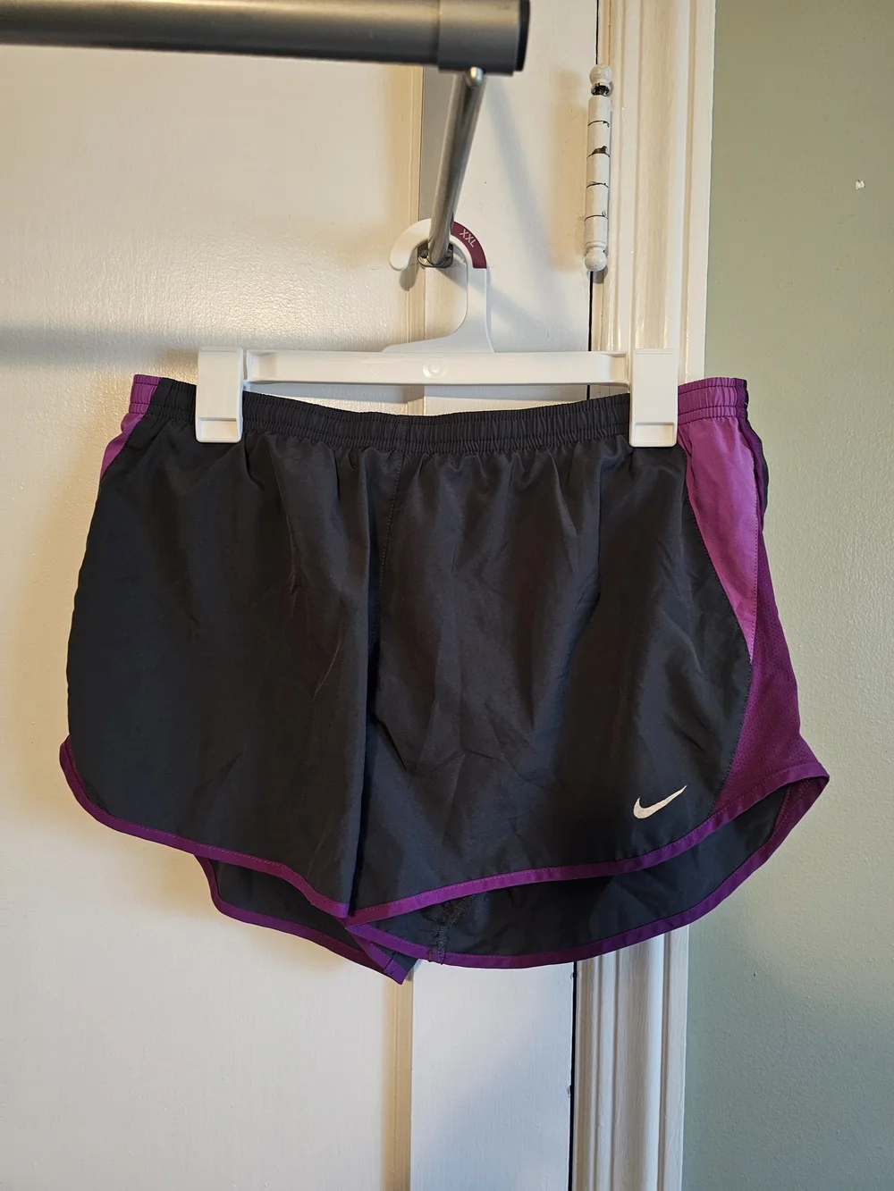 Nike Black Running Shorts with Purple Trim
